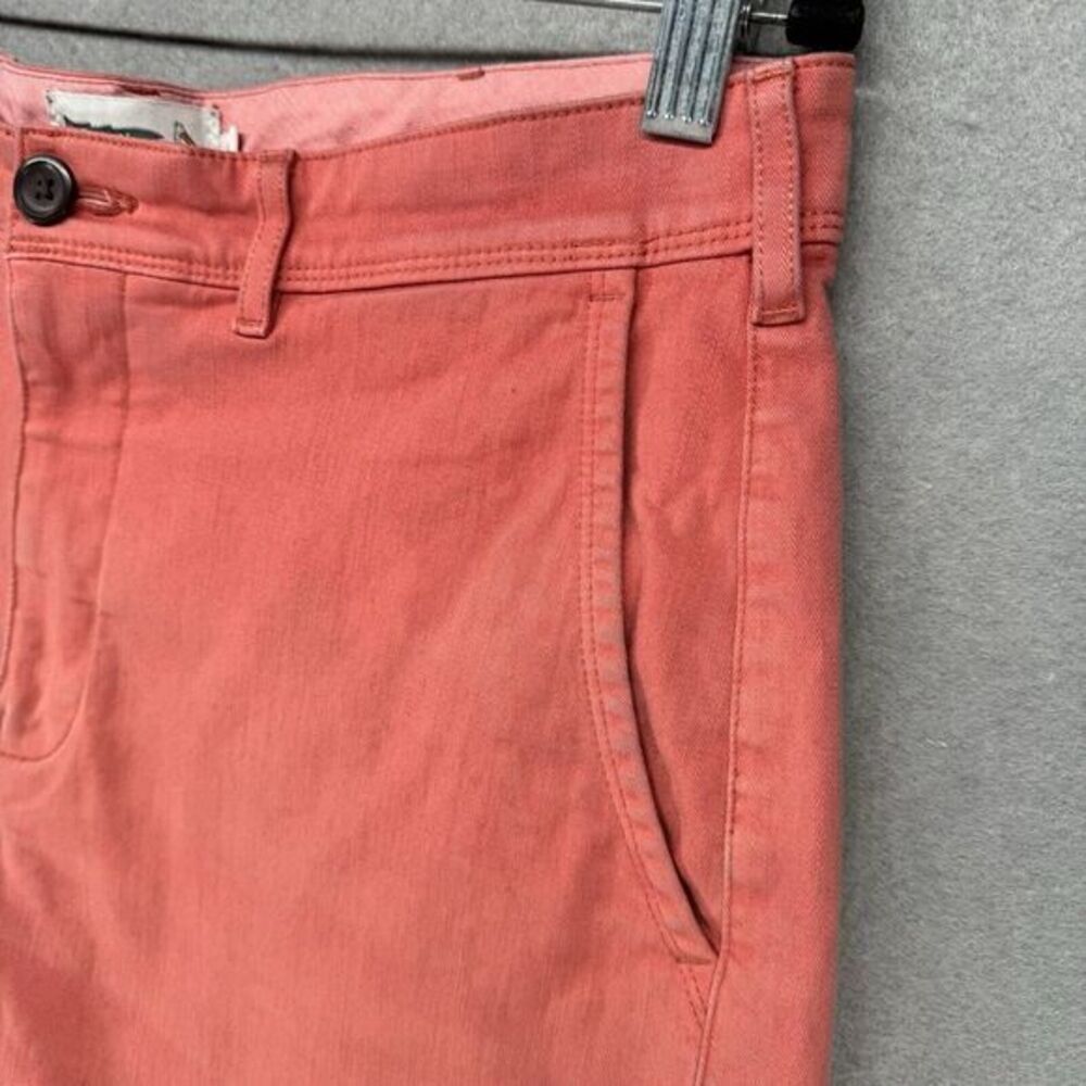 Wellen Shorts Mens Size 33 Coral Pink Chino Flat Front Bermuda READ Playa - Picture 4 of 14